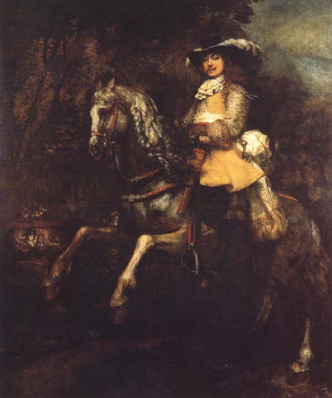 REMBRANDT Harmenszoon van Rijn Portrait of Frederick Rihel on Horseback